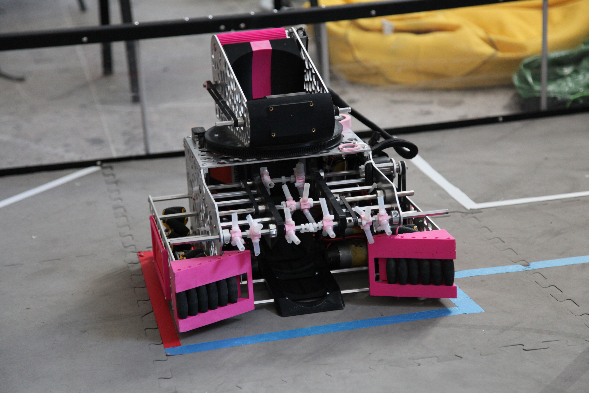 CNapSys competition robot in pink and black